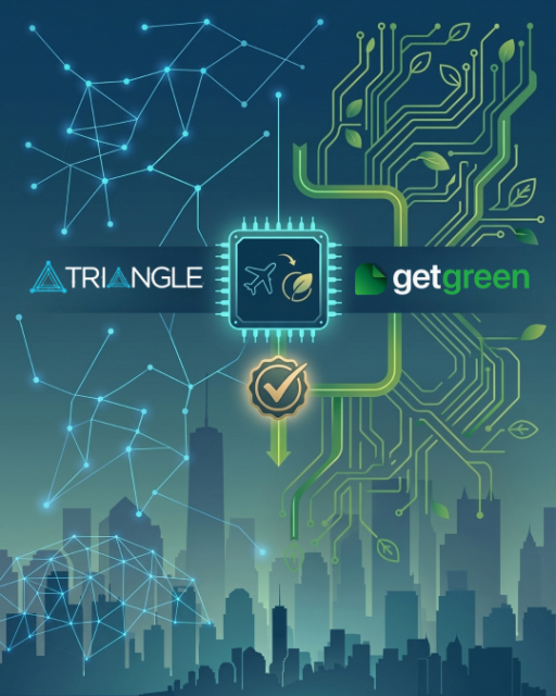 Triangle Digital and GetGreen partnership illustration.