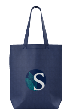 Custom Spencer Stuart branded reusable tote bag prize.