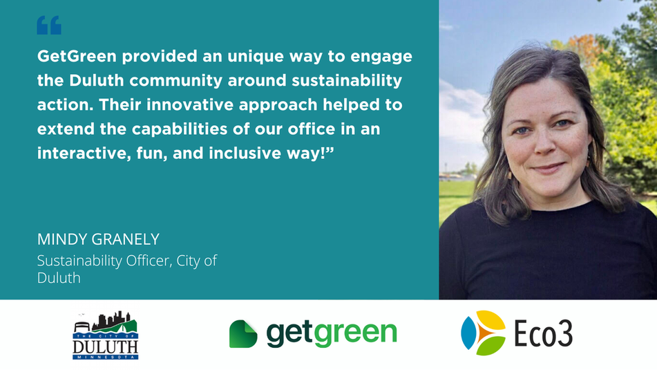 Quote from Mindy Granely about GetGreen Duluth.